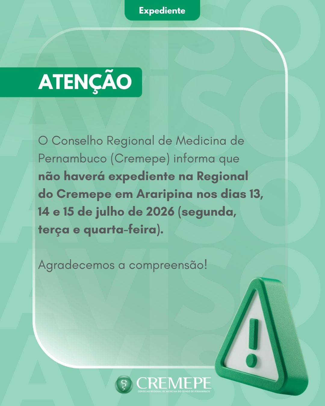 AVISO DE EXPEDIENTE